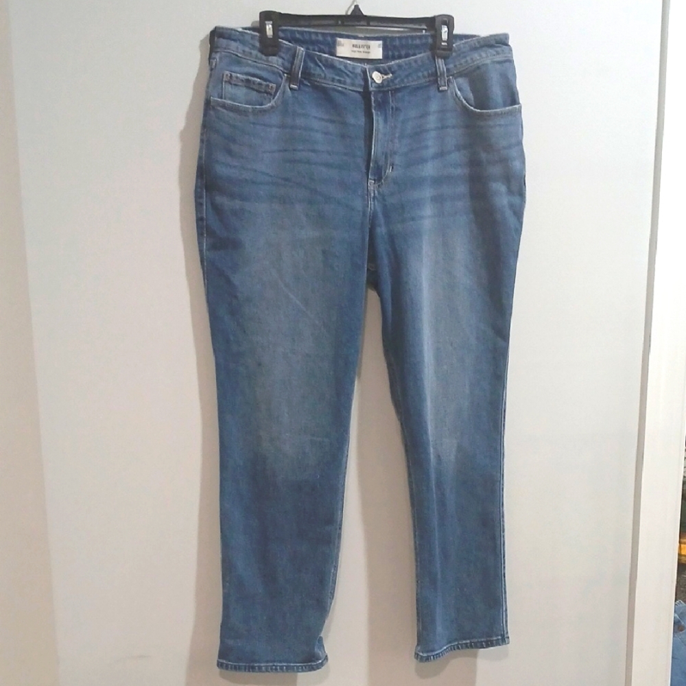 Hollister Women's Straight Leg Jeans - Blue